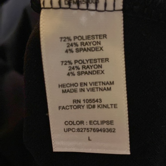 White House Black Market Navy LS Knit A-line w/btns Long Sleeve Dress 12 NWT - Picture 10 of 11